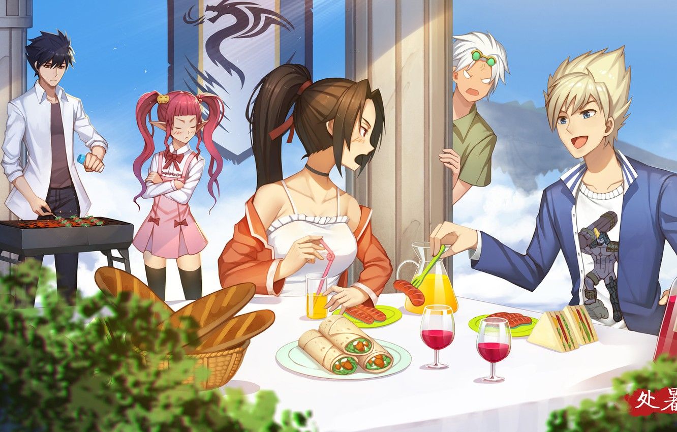 Wallpaper girls, anime, art, guys image for desktop, section арт