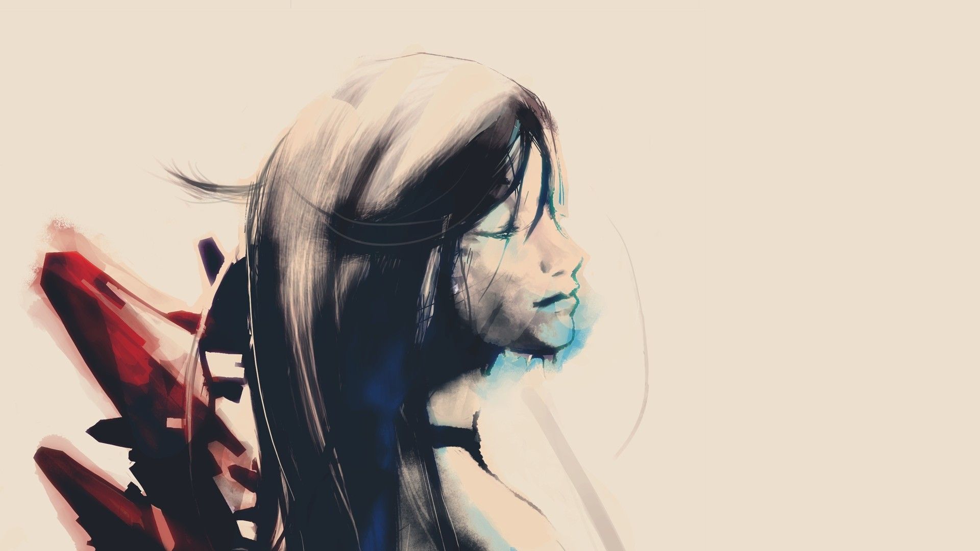 Girl Drawing desktop PC and Mac wallpaper