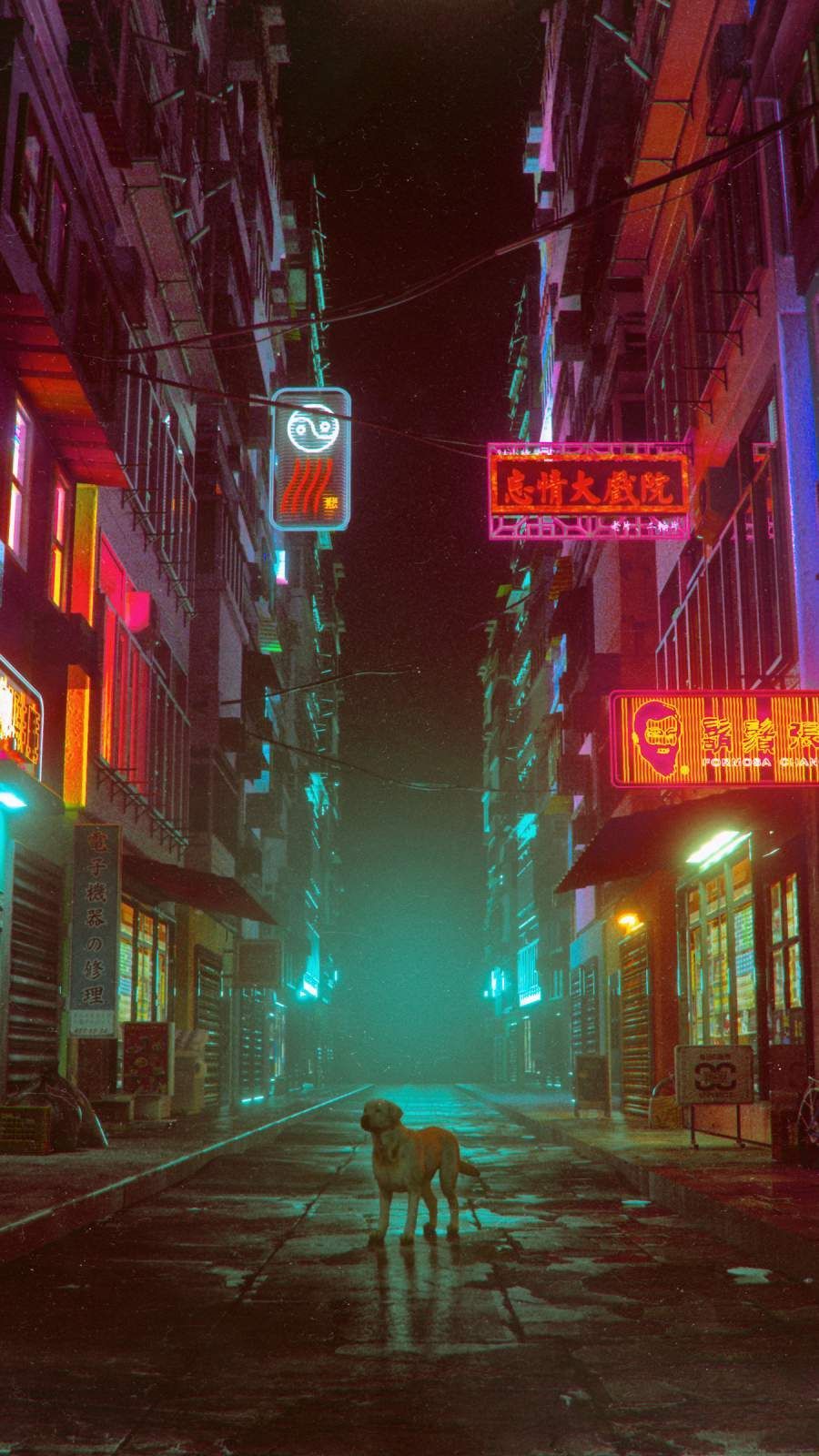 China Town iPhone Wallpaper. Cyberpunk city, Dystopian future, Cyberpunk aesthetic