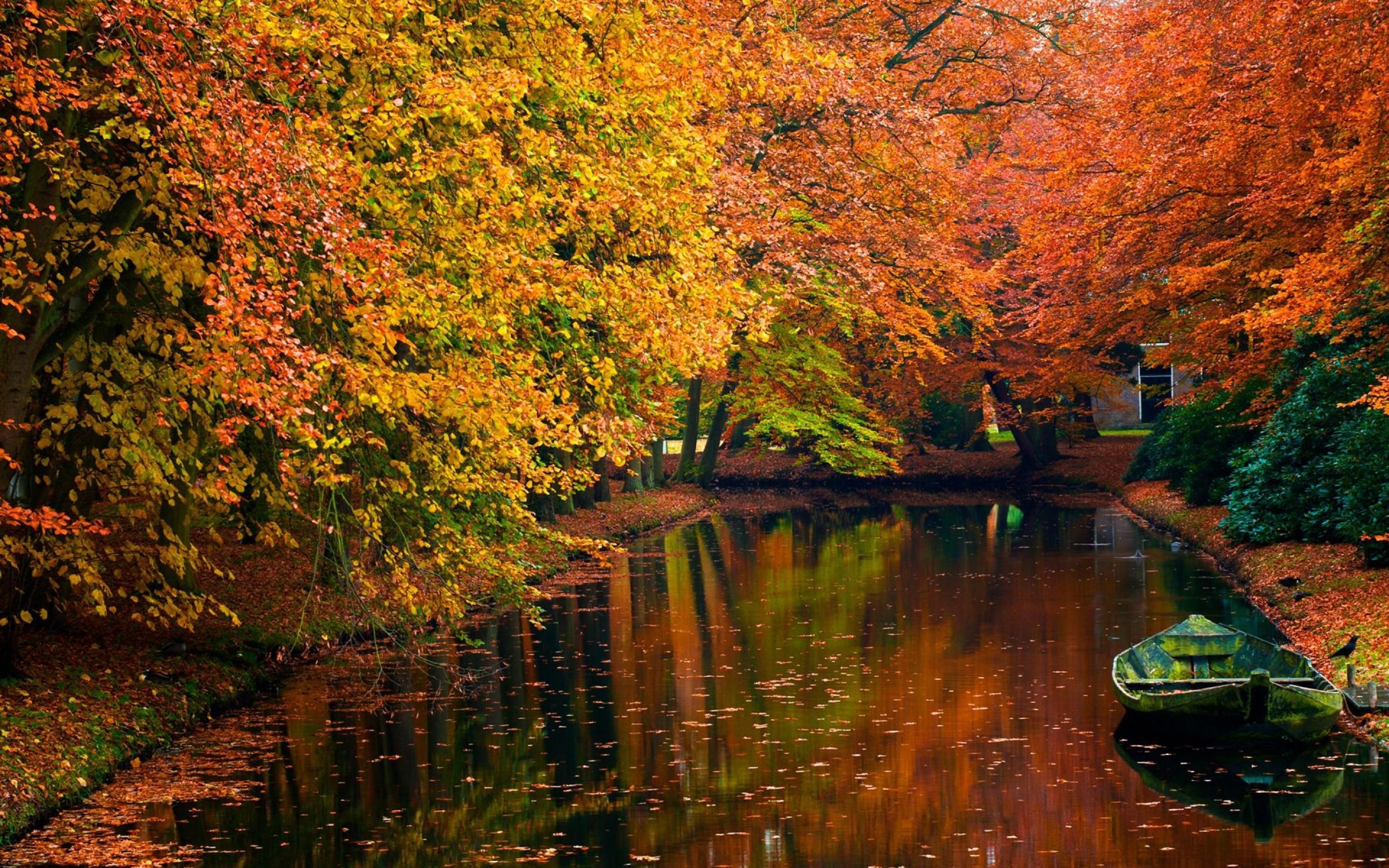 boat wallpaper background. Autumn Boat on Lake Wallpaper Autumn Boat on Lake Wallpaper. Autumn landscape, Fall wallpaper, Scenery wallpaper