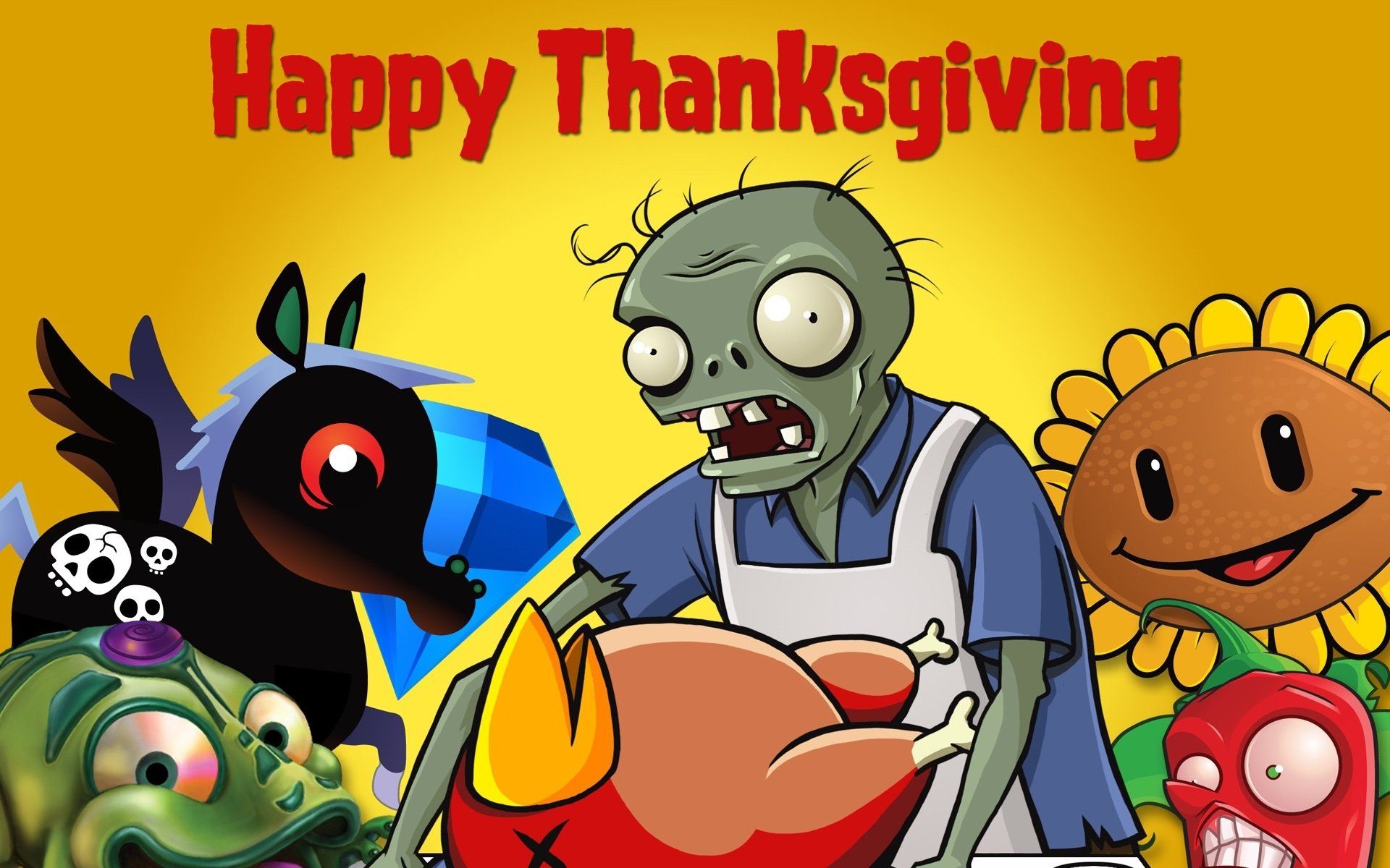 Zombie Thanksgiving Wallpaper