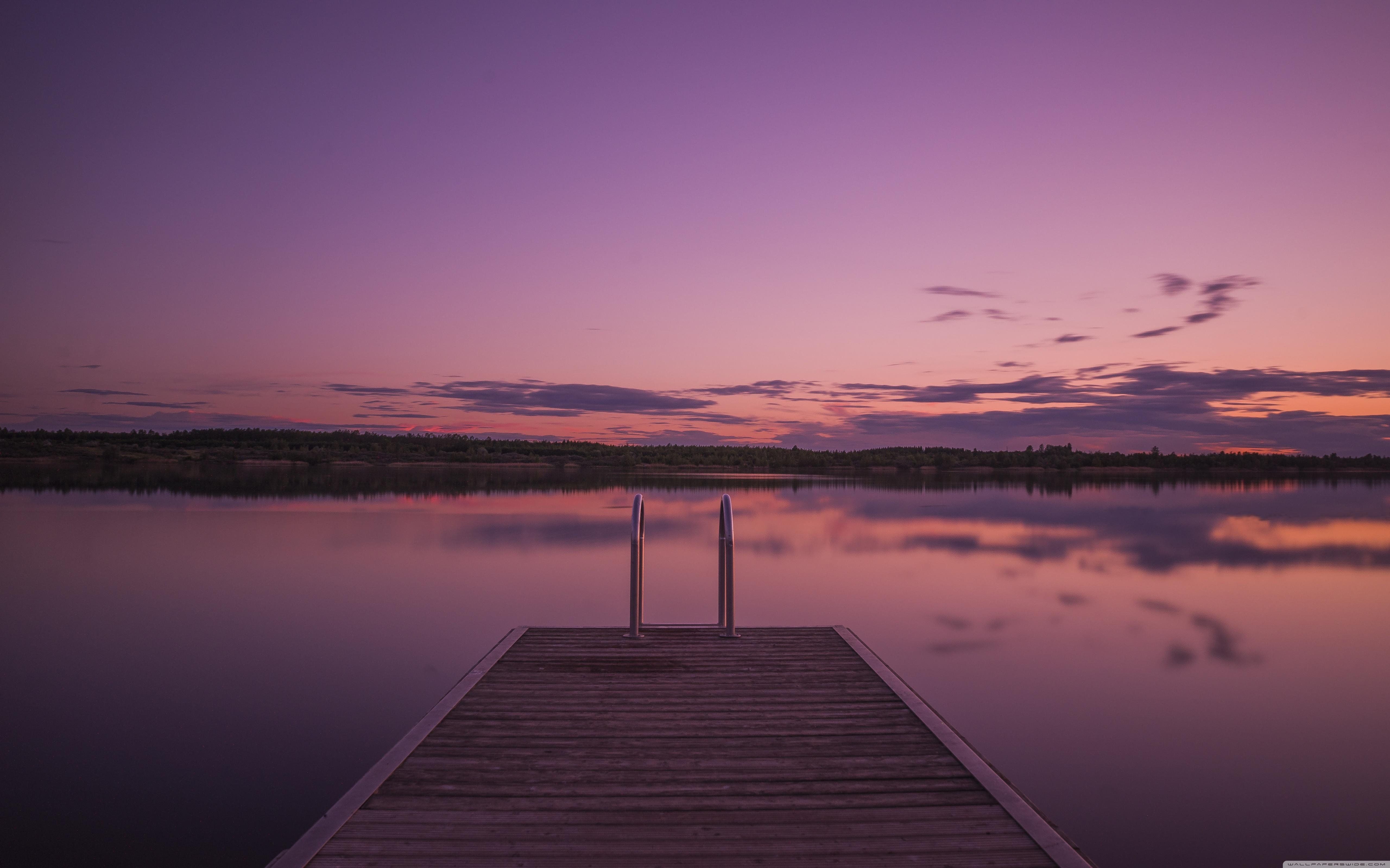 Purple Sunset 4K wallpaper