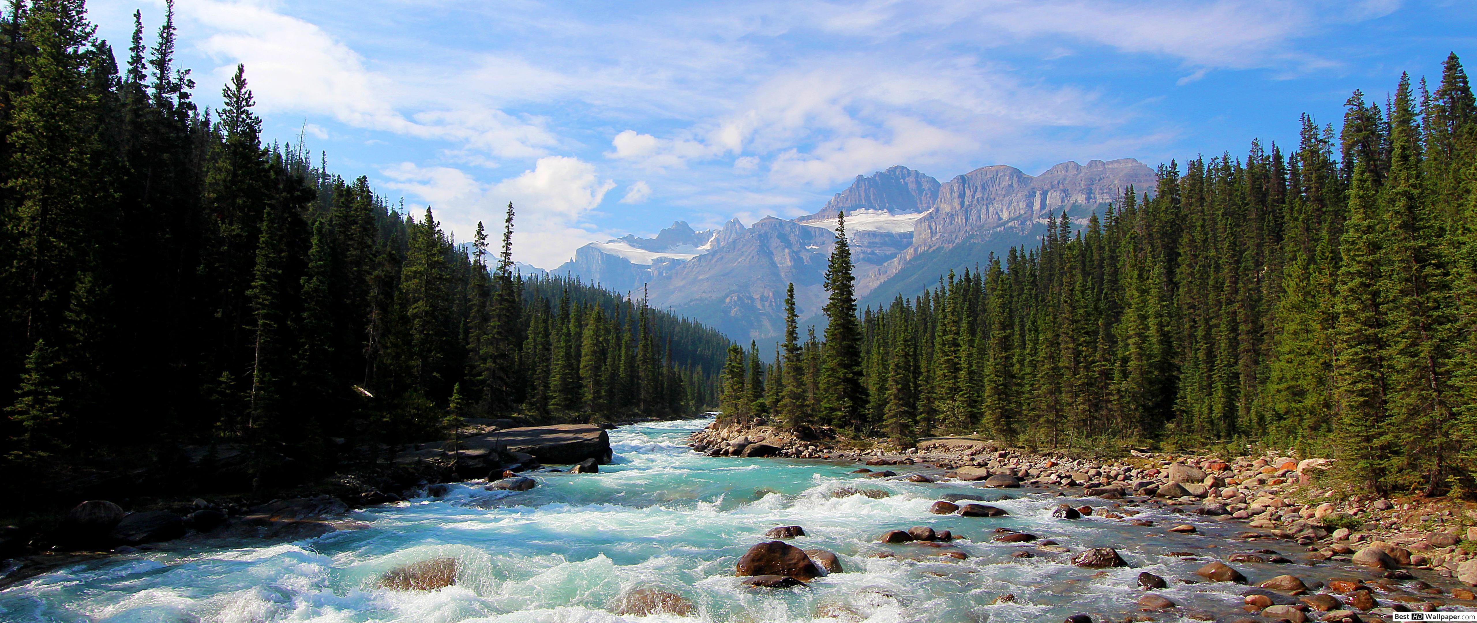 River in Banff National Park in Canada HD wallpaper download