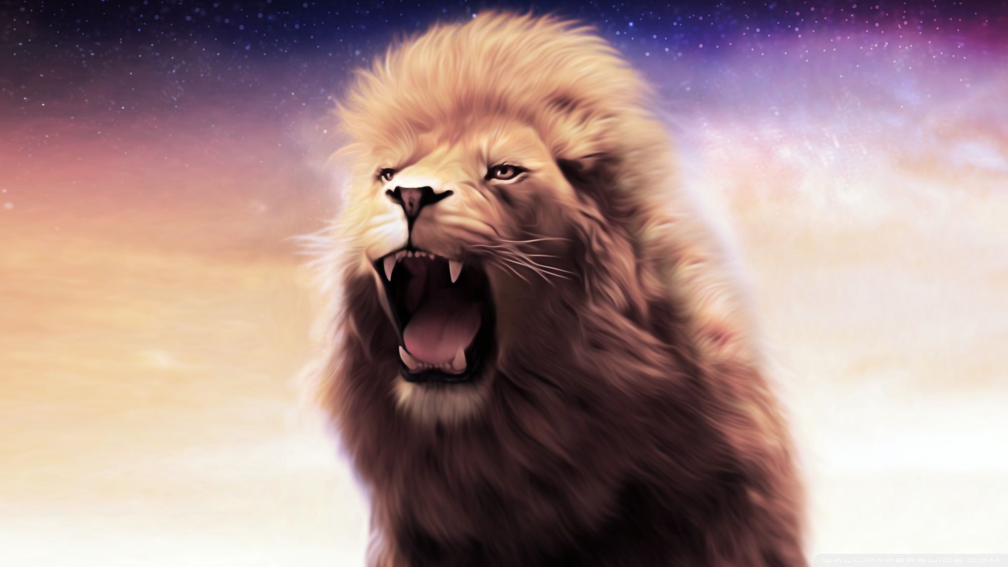 Lion King Painting Ultra HD Desktop Background Wallpaper for 4K UHD TV, Multi Display, Dual Monitor, Tablet