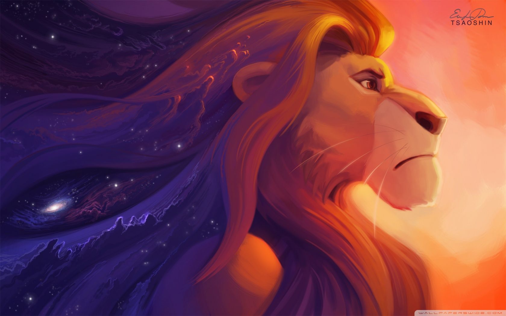 Download Lion King Painting UltraHD Wallpaper