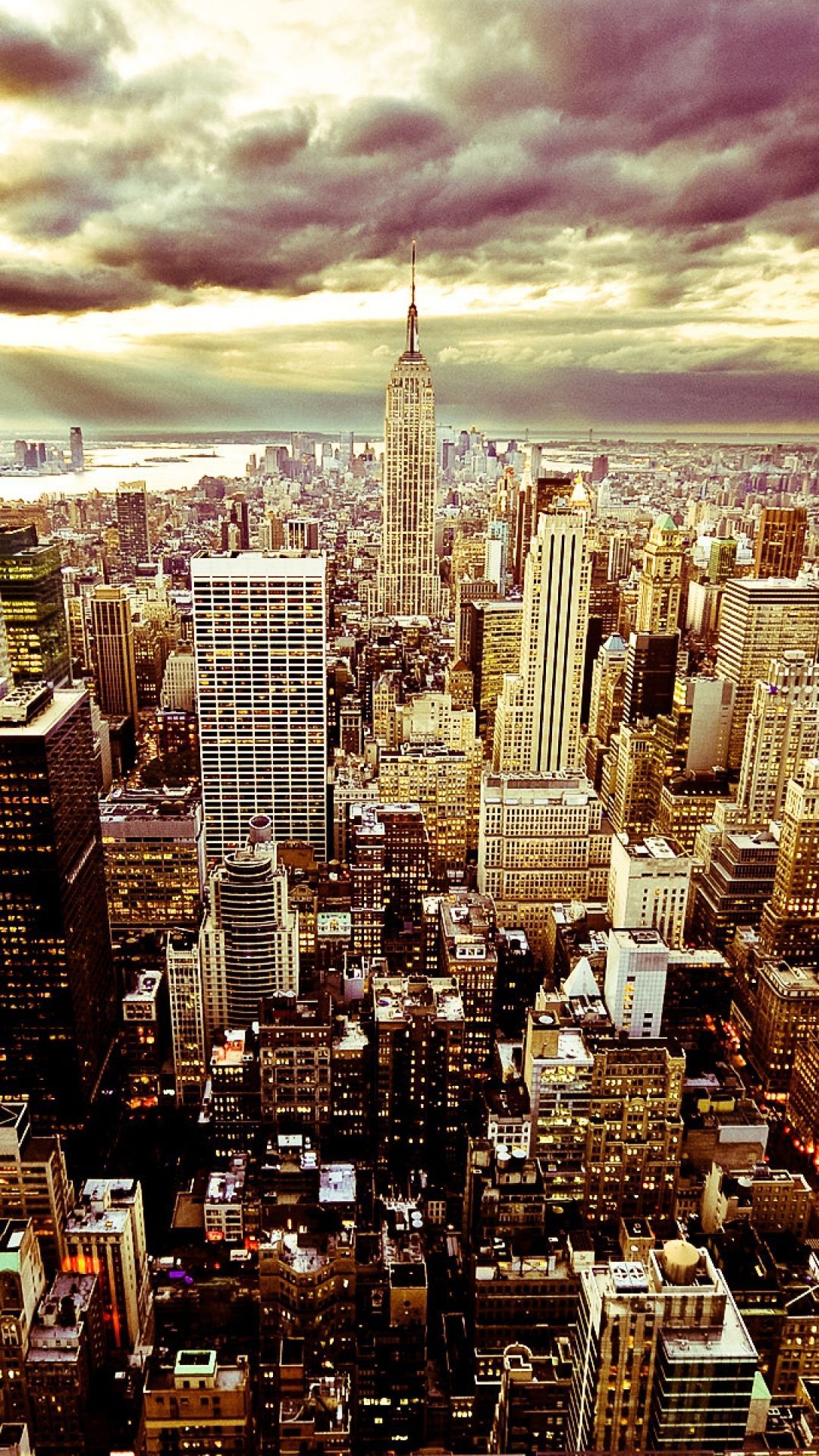 city, night, sky, clouds, america, usa, new york, skyscrapers, buildings, beautiful. New york city, City wallpaper, New york