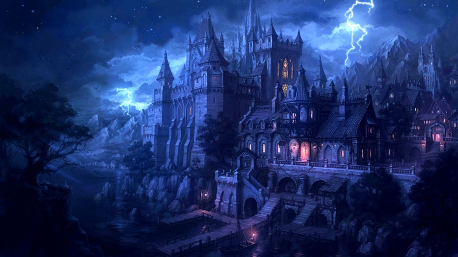 fantasy dark castle