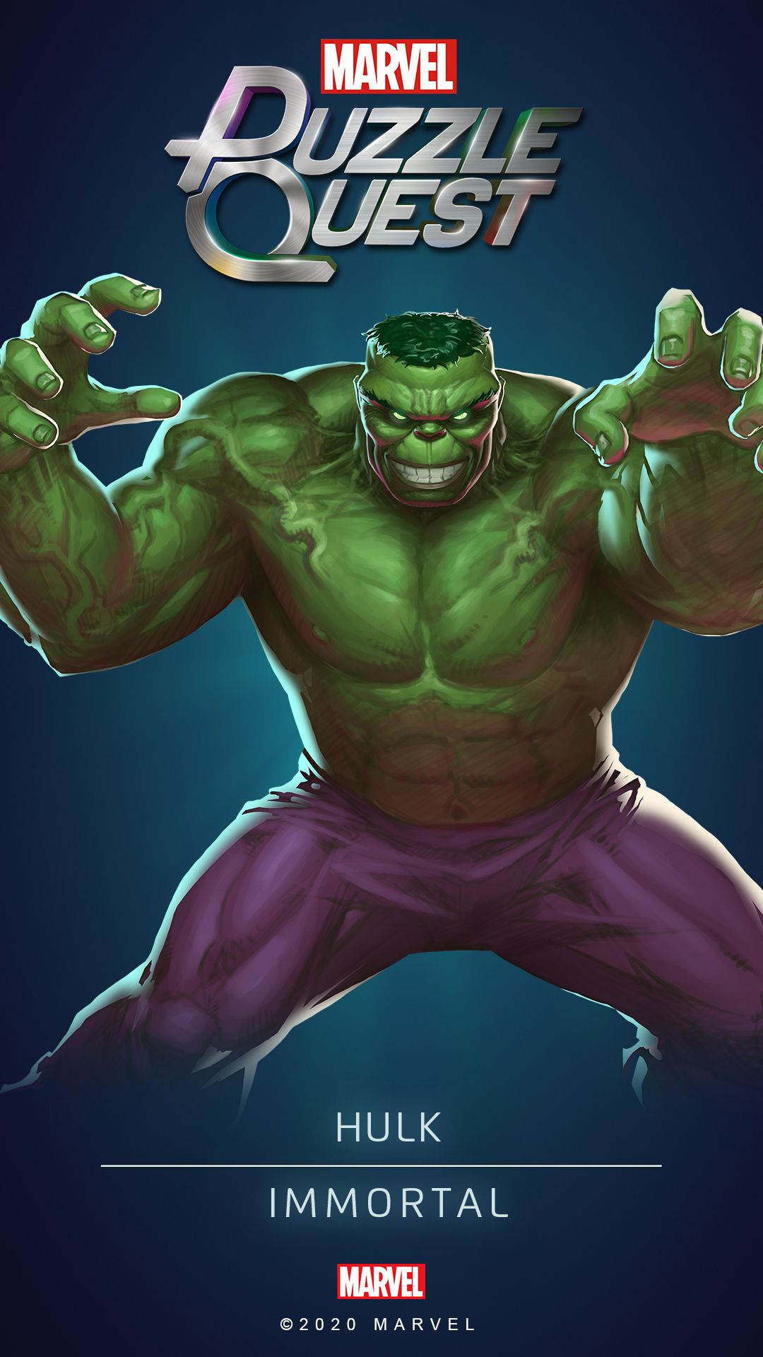 Marvel Puzzle Quest Hulk (Immortal) Wallpaper are here! Smash protection not guaranteed! #MarvelPuzzleQuest