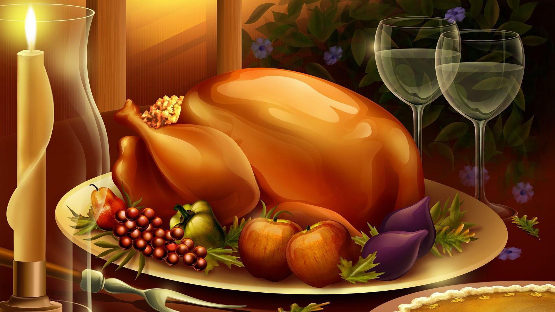 3D Thanksgiving HD Wallpaper