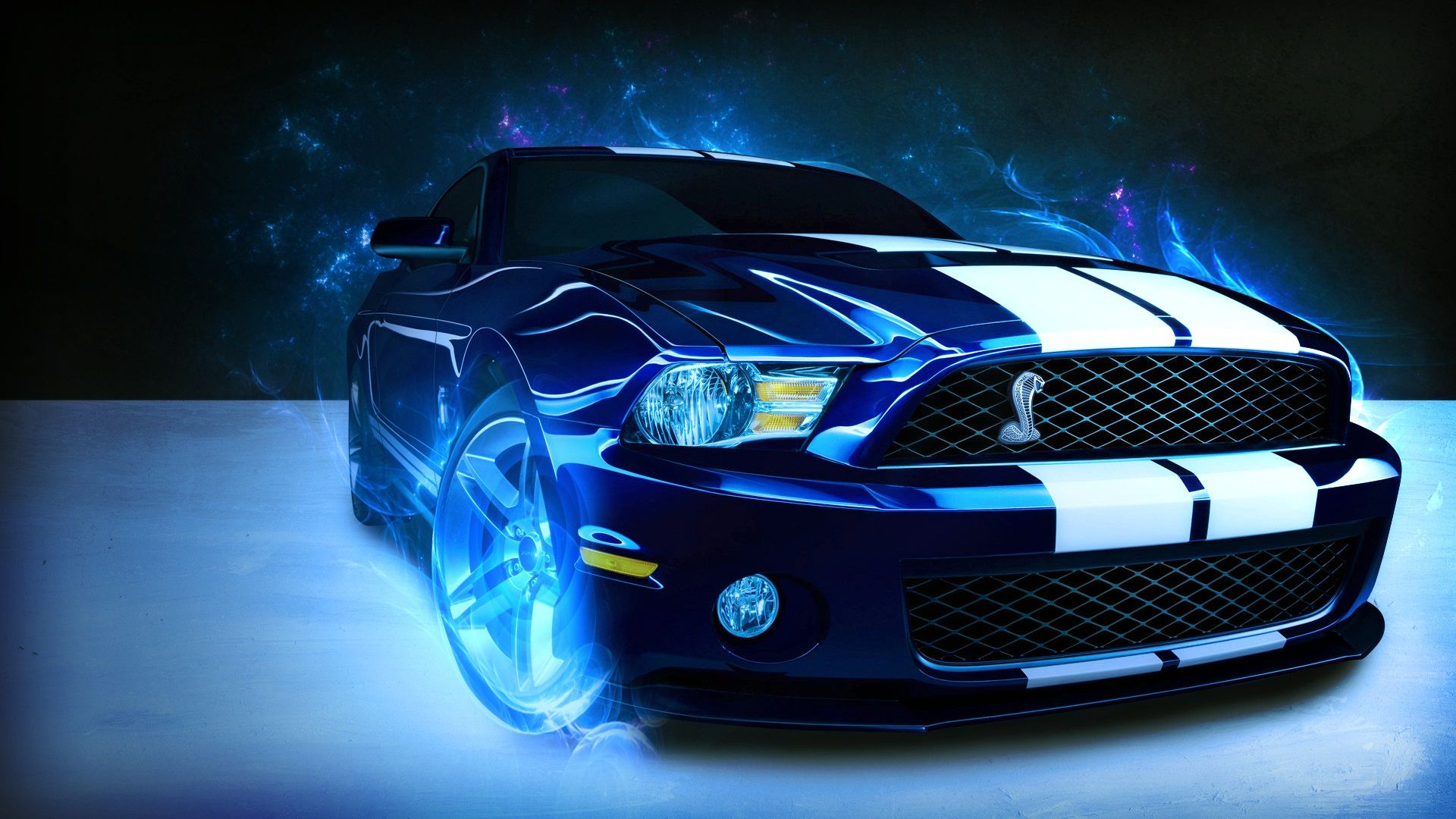 Mustang Shelby Blue Fire