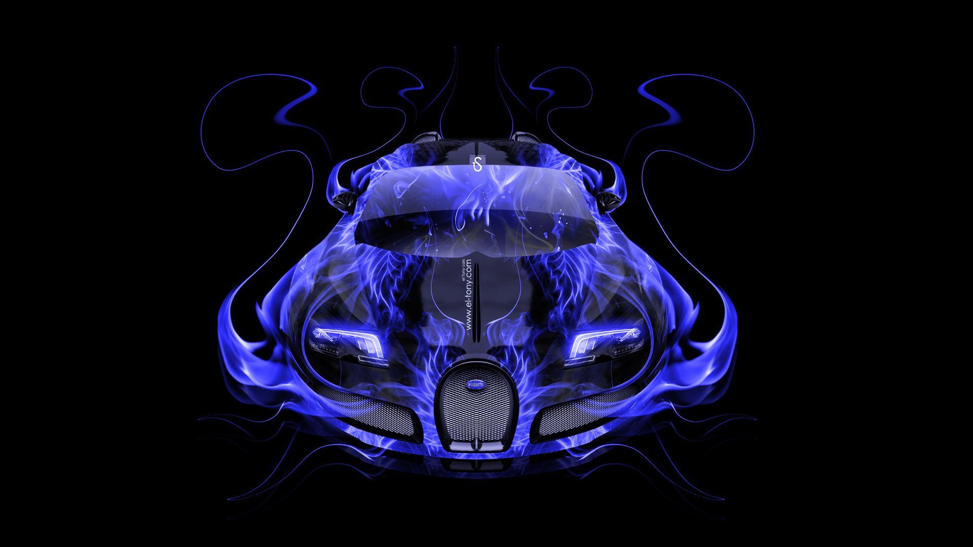 bugatti veyron fantasy tiger blue fire car 2014 HD wallpaper design Car Picture. HD wallpaper, Bugatti, Veyron