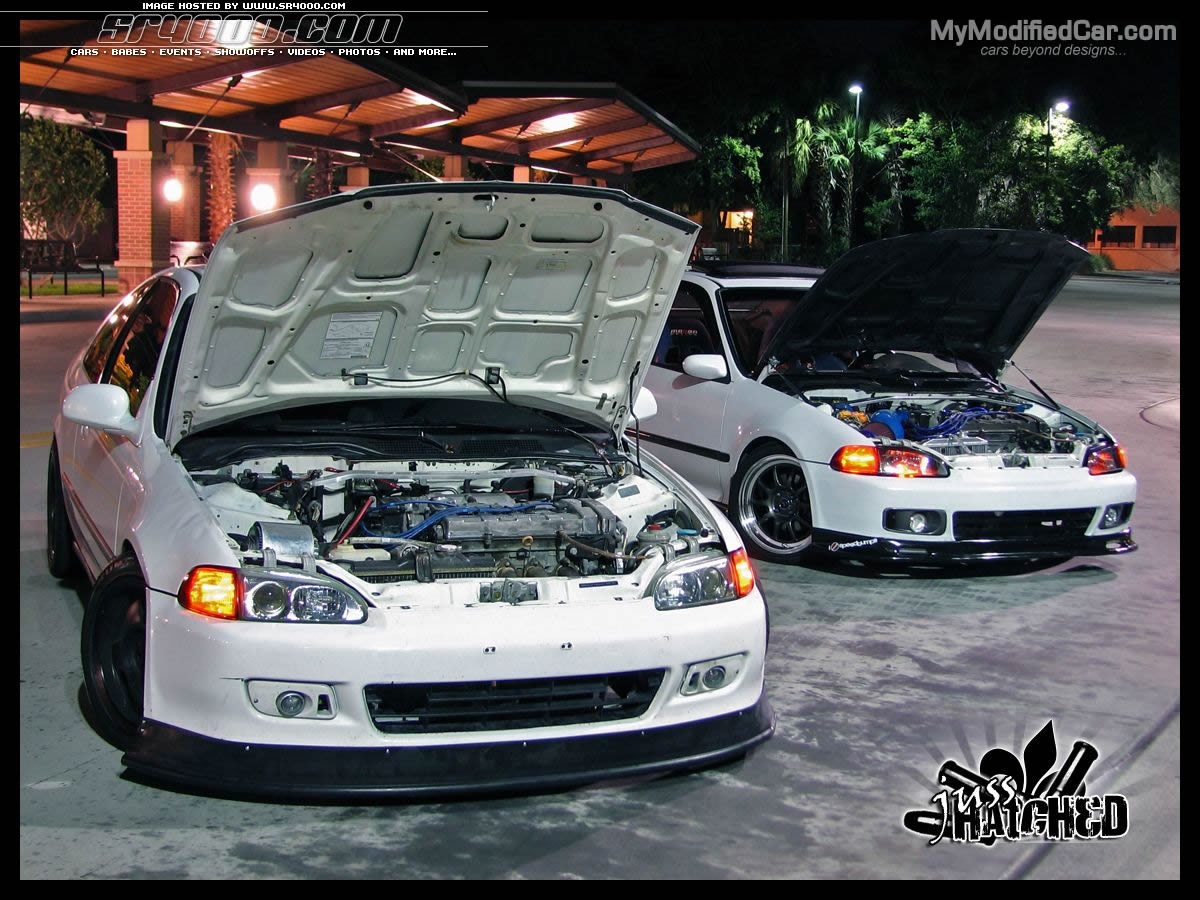 Honda Civic Coupe Cam Engines Wallpaper