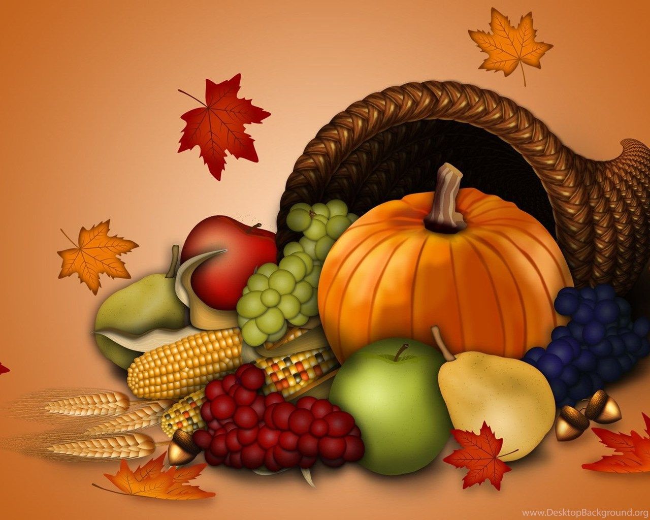 3D Thanksgiving Wallpaper Desktop Background