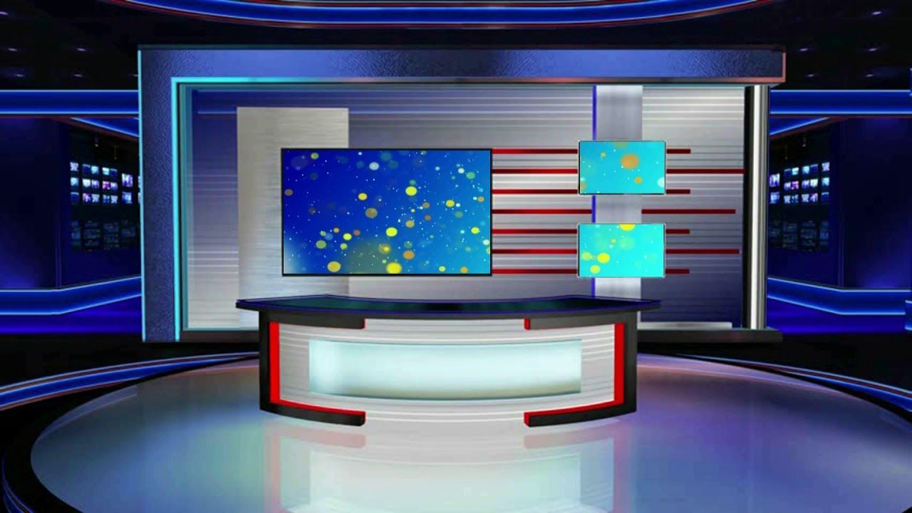 News Virtual Studio Set, TV Studio Background Video. Virtual studio, Studio background, Tv set design