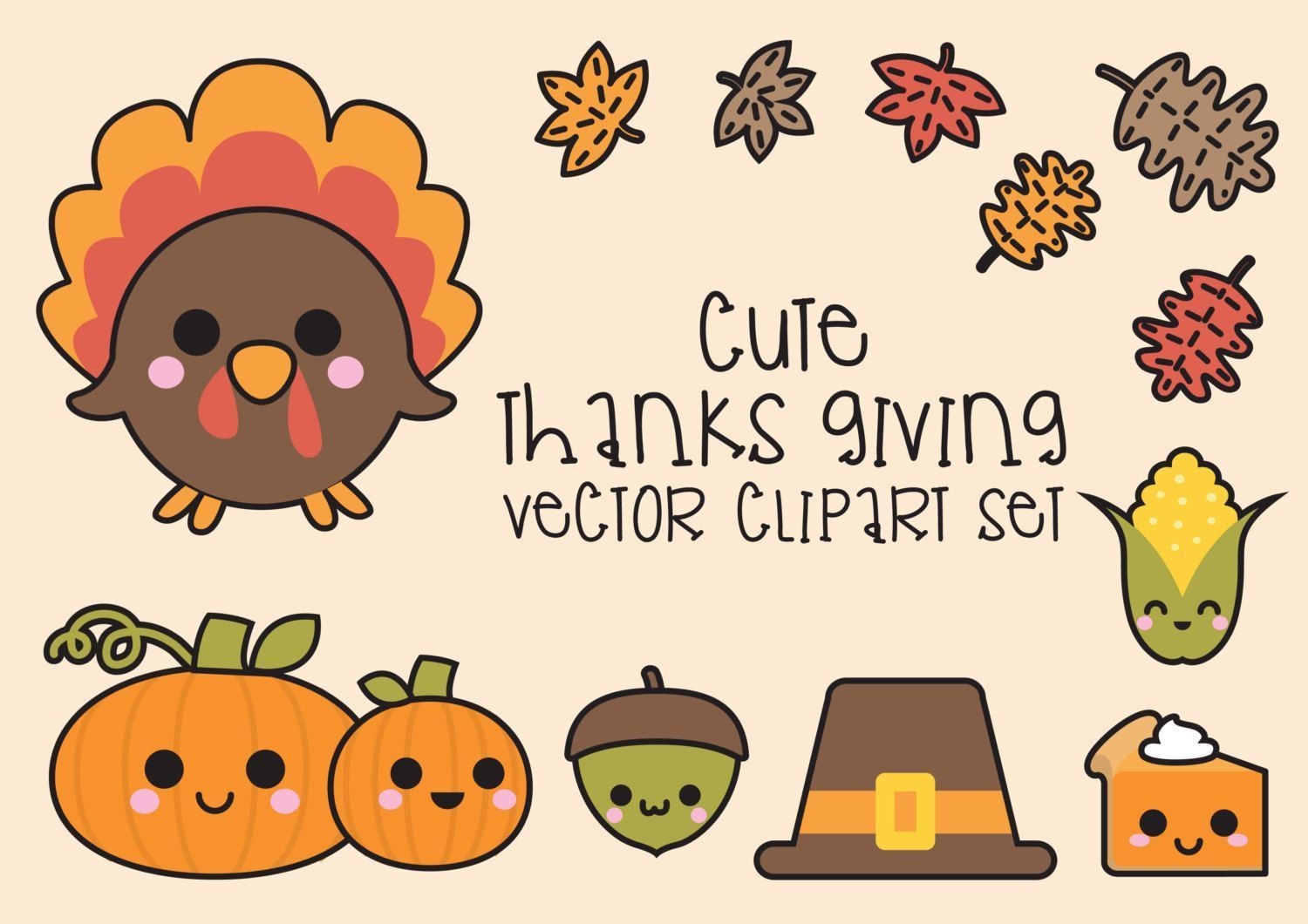 Kawaii Thanksgiving Wallpapers Wallpaper Cave