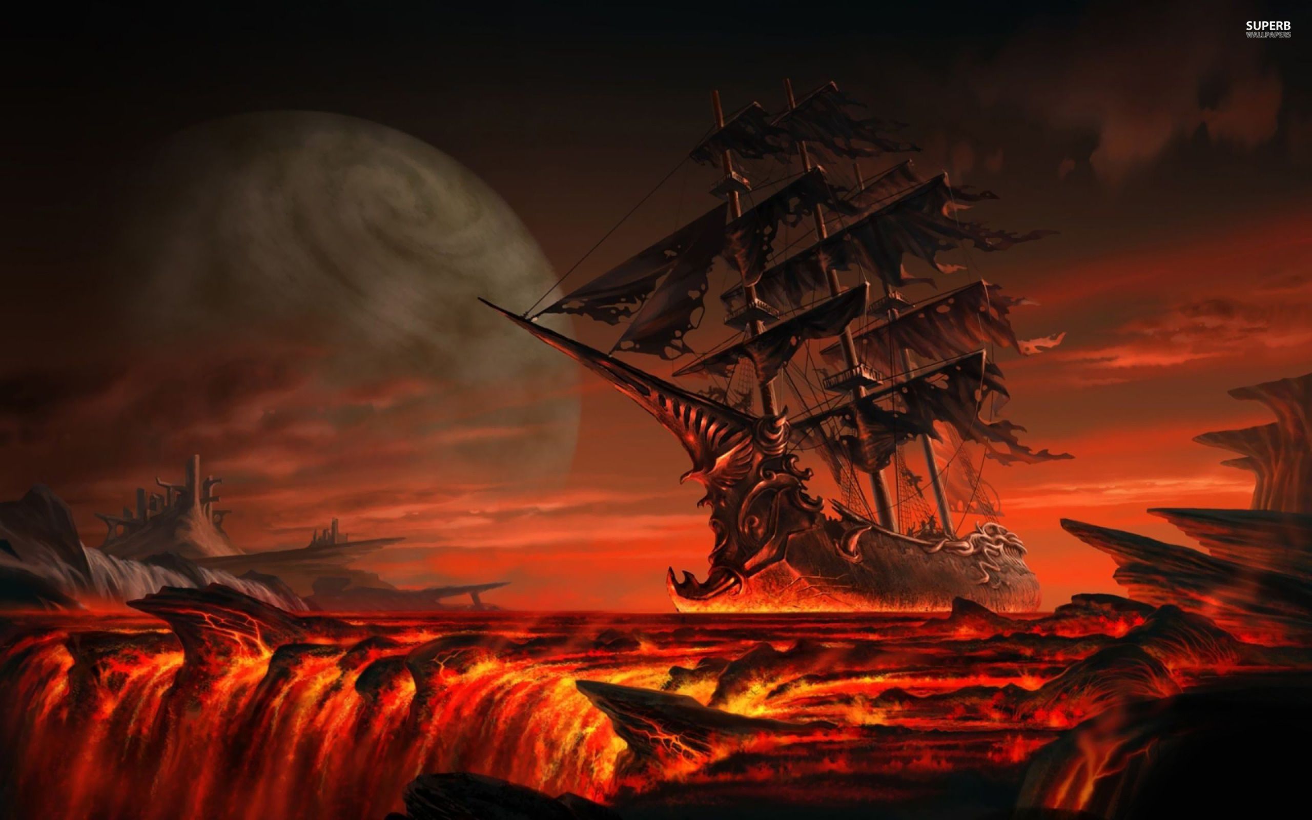 Pirate ships wallpaper