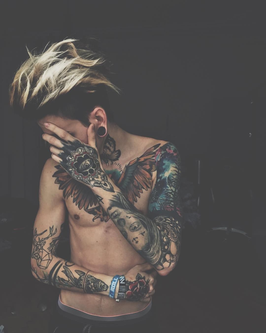inkstaboy: “Monday got me like. ”. Boy tattoos, Tattoos, Photography poses