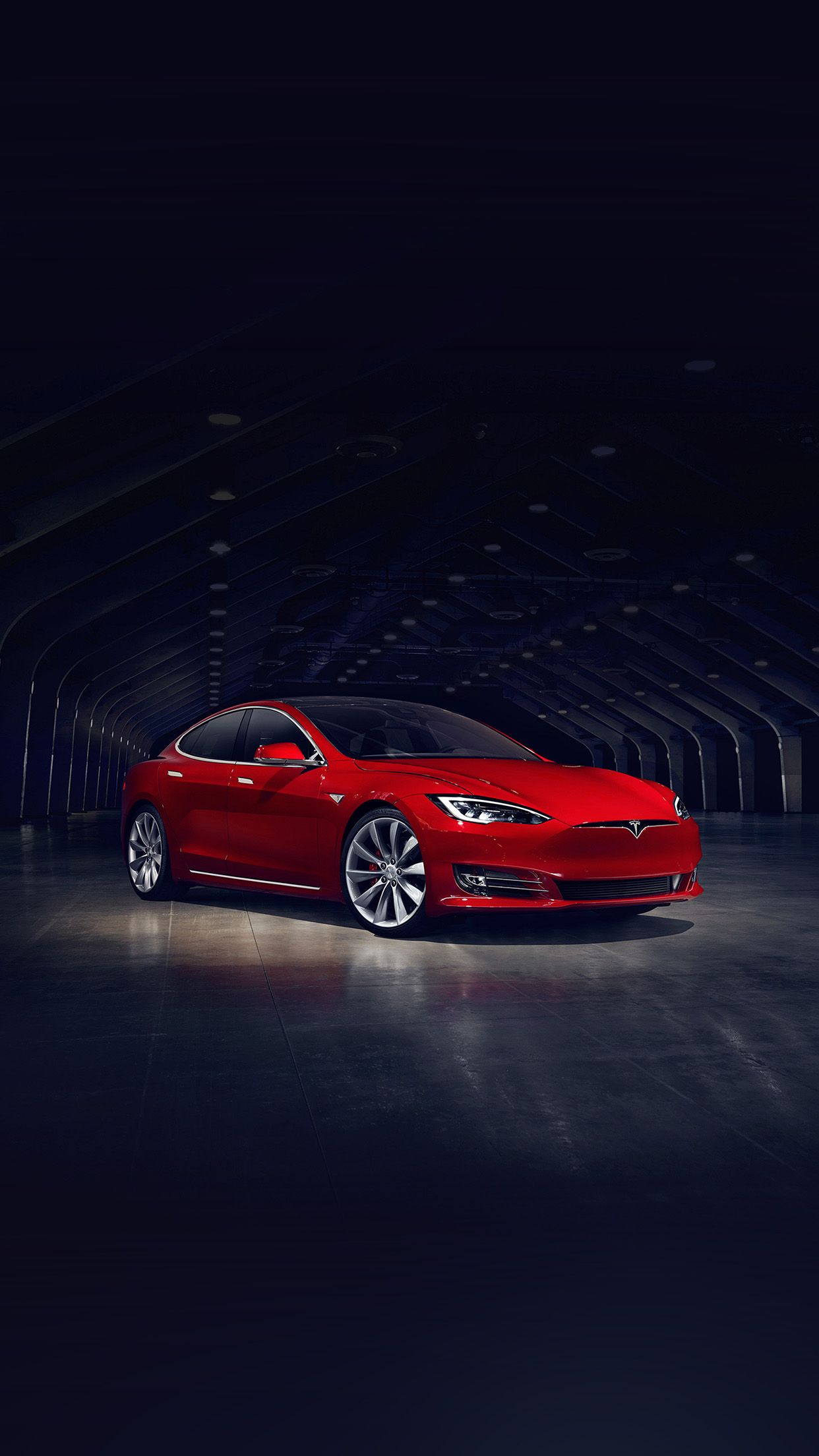 Tesla Model Red Car Wallpaper