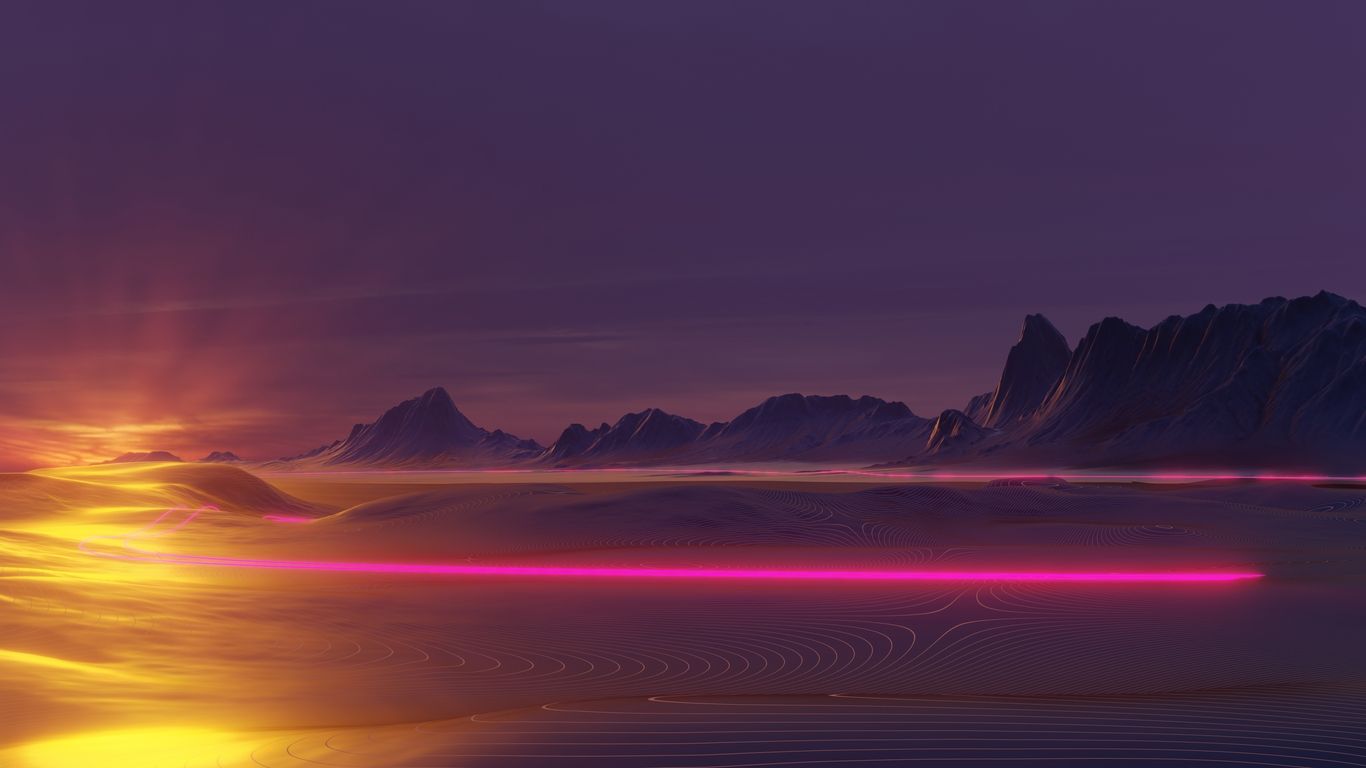 Neon Glow Outrun Synthwave 4k 1366x768 Resolution HD 4k Wallpaper, Image, Background, Photo and Picture