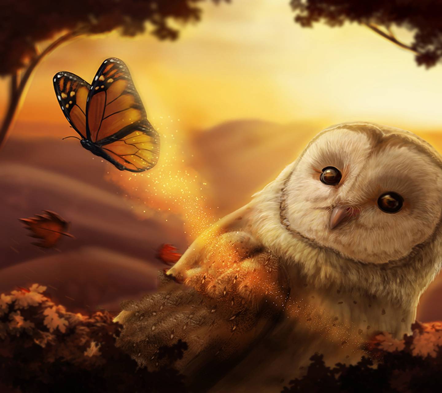 Autumn Owl wallpaper