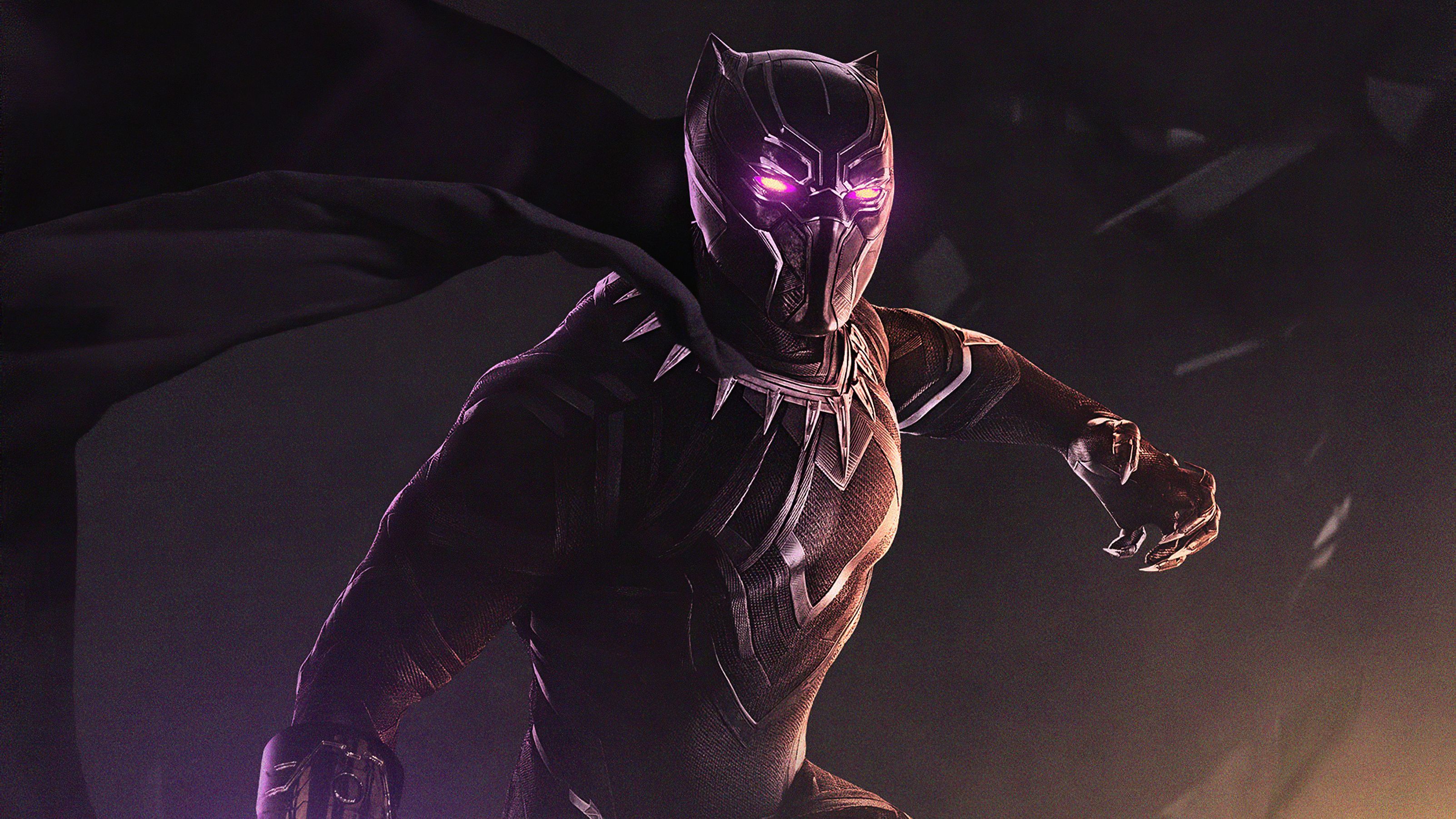 Black Panther Purple Eyes, HD Superheroes, 4k Wallpaper, Image, Background, Photo and Picture