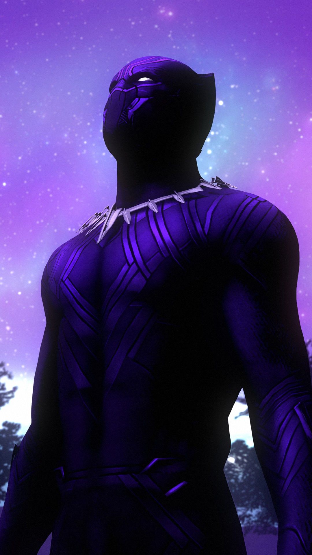 Black Panther Purple Suit 4K Wallpaper