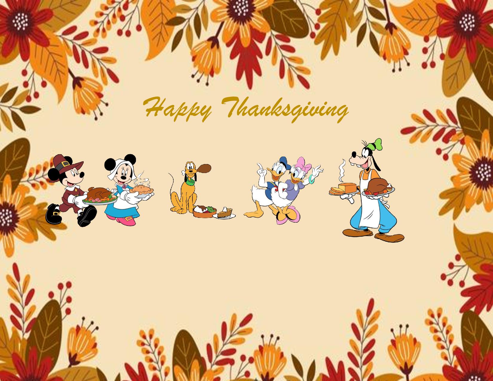 happy thanksgiving mickey mouse