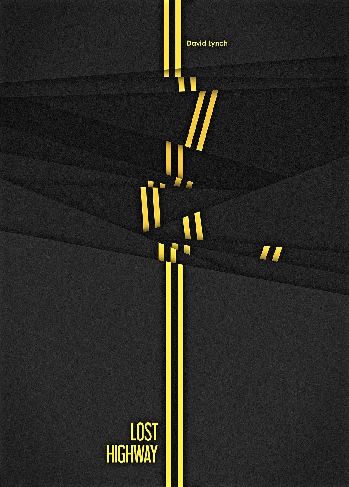 Lost Highway [1997][1146x1600]. Carteles de cine minimalistas, Afiches creativos, Carteles de cine