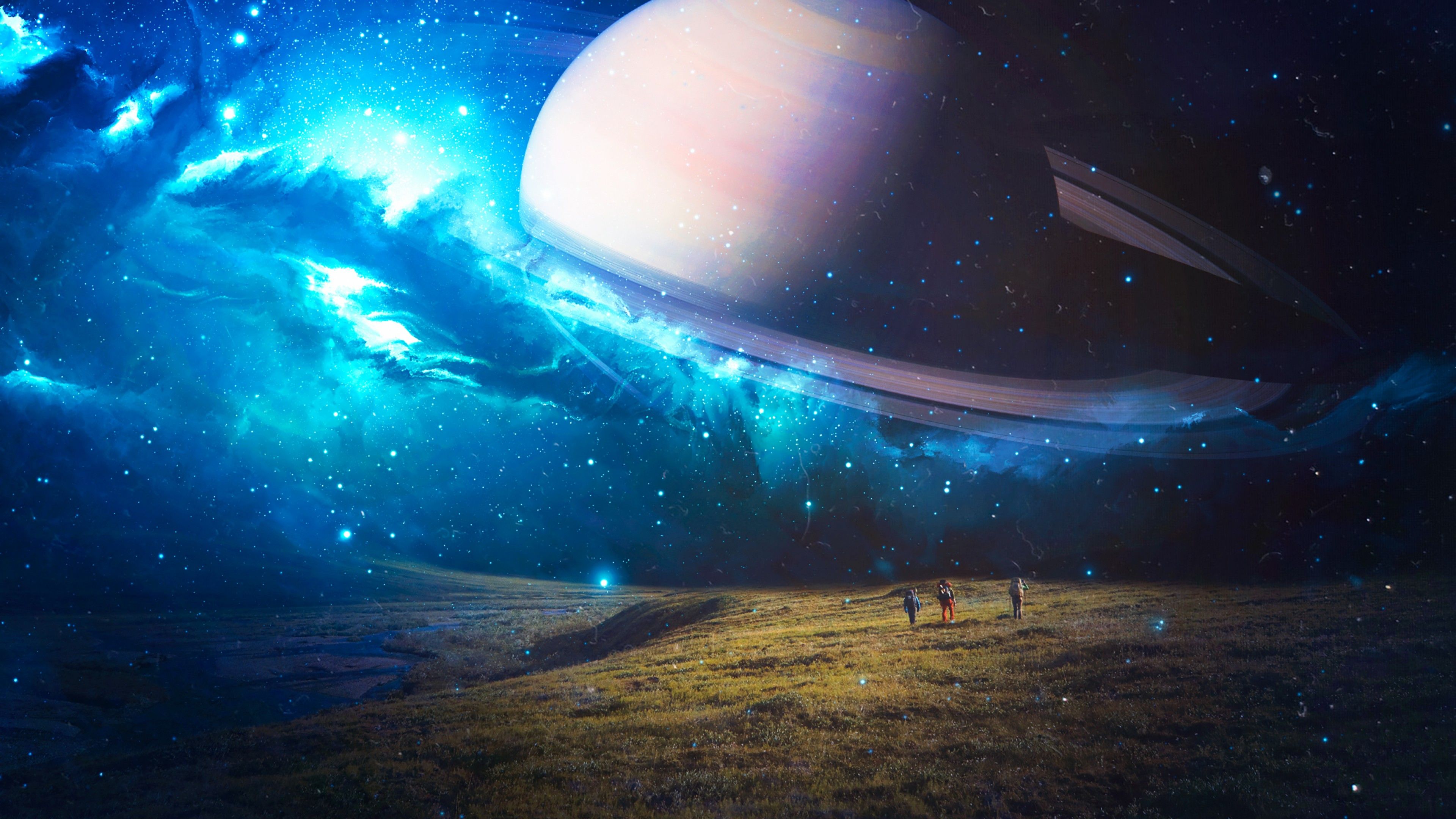 Exploring 4K Wallpaper, Saturn, Planet, Surreal, Time travel, Space, Fantasy