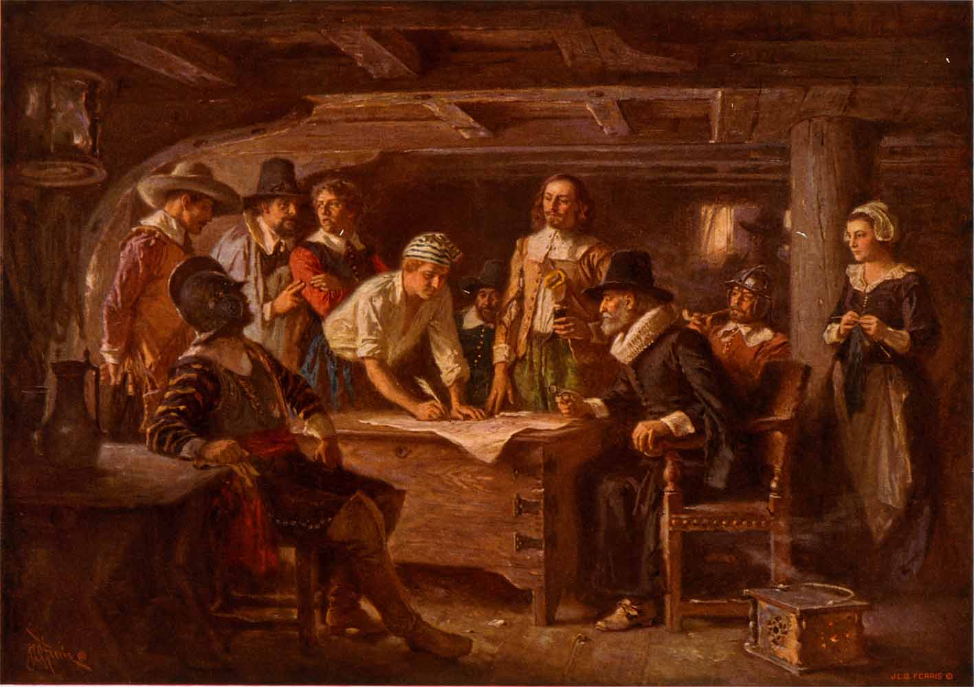Thanksgiving and Pilgrim Paintings and Artwork