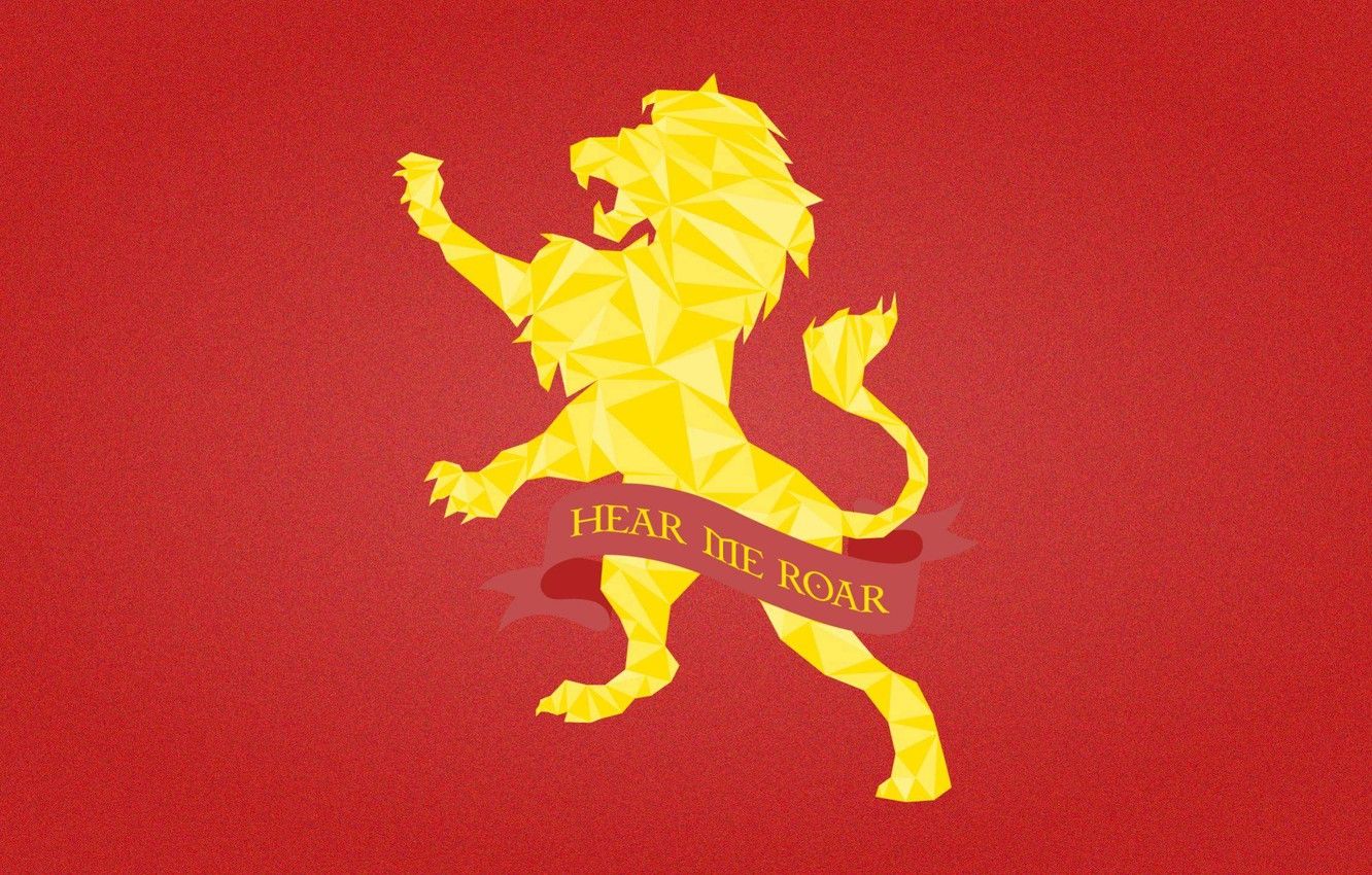 Wallpaper gold, lion, A Song of Ice and Fire, Game of Thrones, House Lannister, Hear me Roar image for desktop, section минимализм