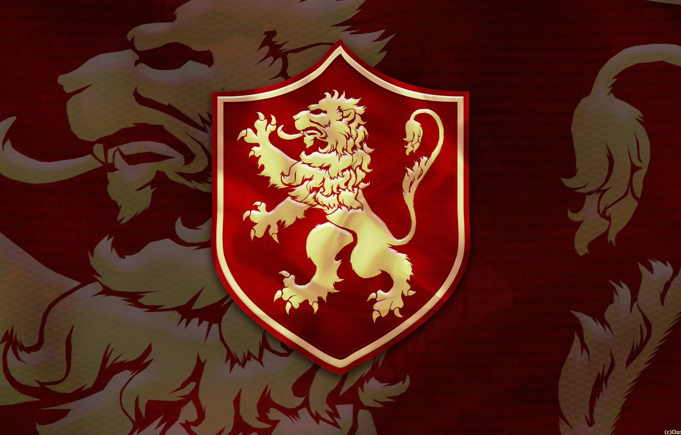 Wallpaper Leo, book, the series, coat of arms, A Song of Ice and Fire, Game of thrones, Game of thrones, A song of ice and fire, Hear me roar, Lannister, Lannister image