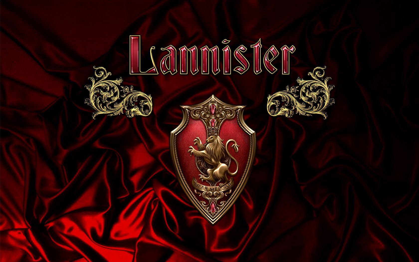 A Song Of Ice And Fire, Banner, arms, House Lannister, Hear Me Roar wallpaper