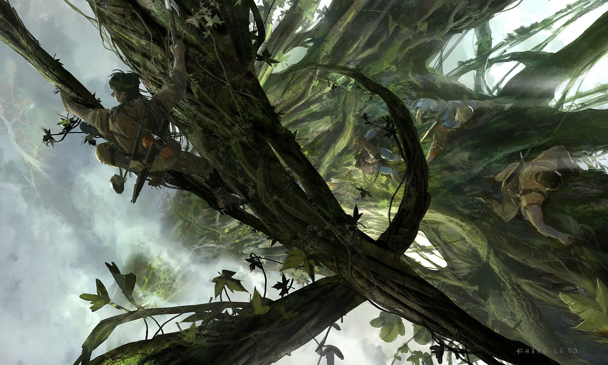 High quality wallpaper of art, image of Jack the Giant Slayer, plants