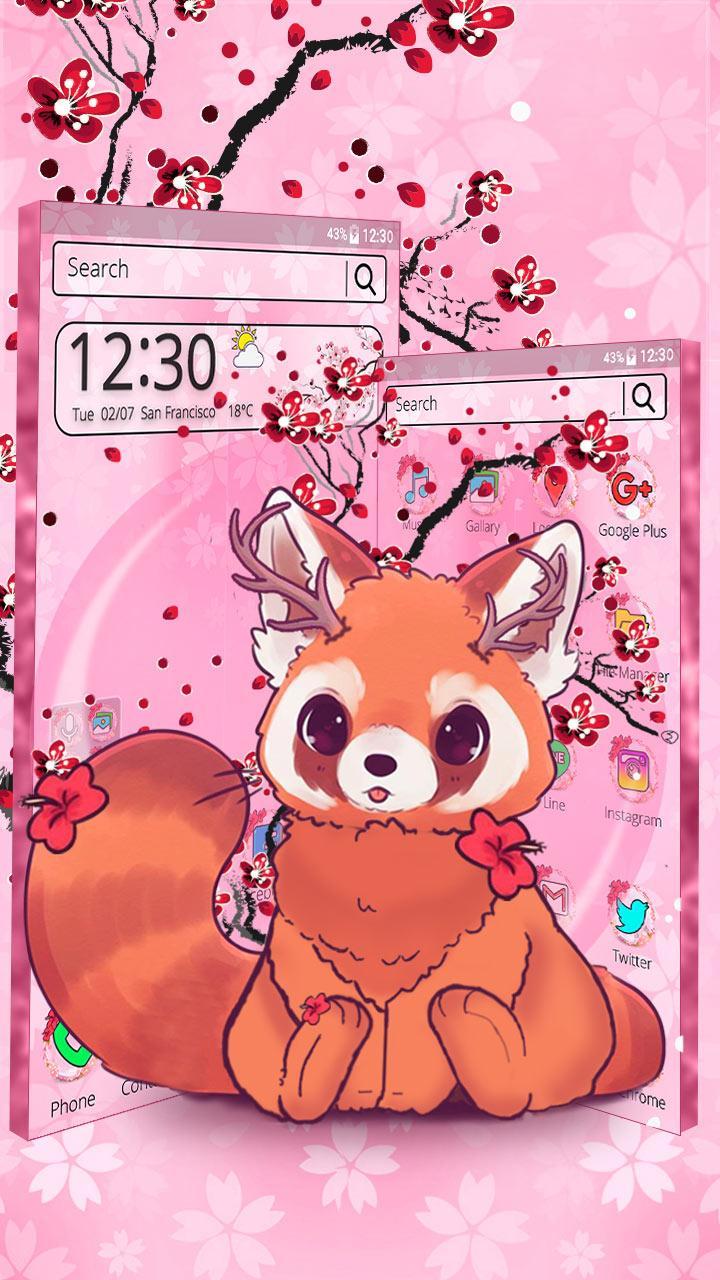 Pink, Cute, Fox Themes & Live Wallpaper for Android