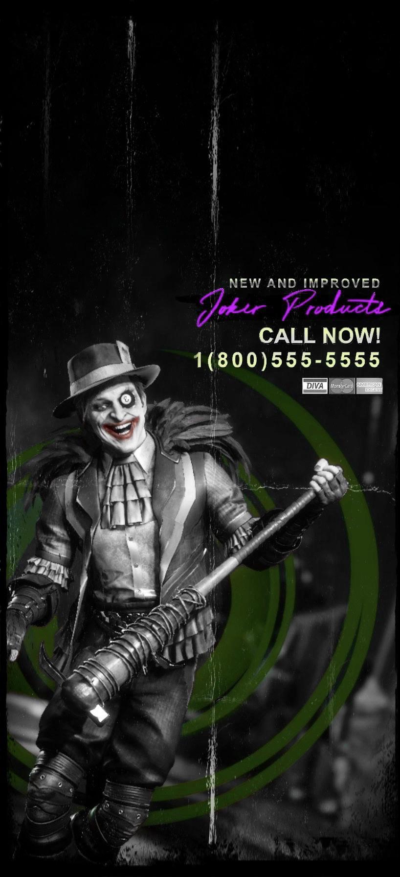 Joker Products “Ad” Wallpaper I Threw Together. Hope Someone Likes It! (Sized For IPhοne 11 XR)