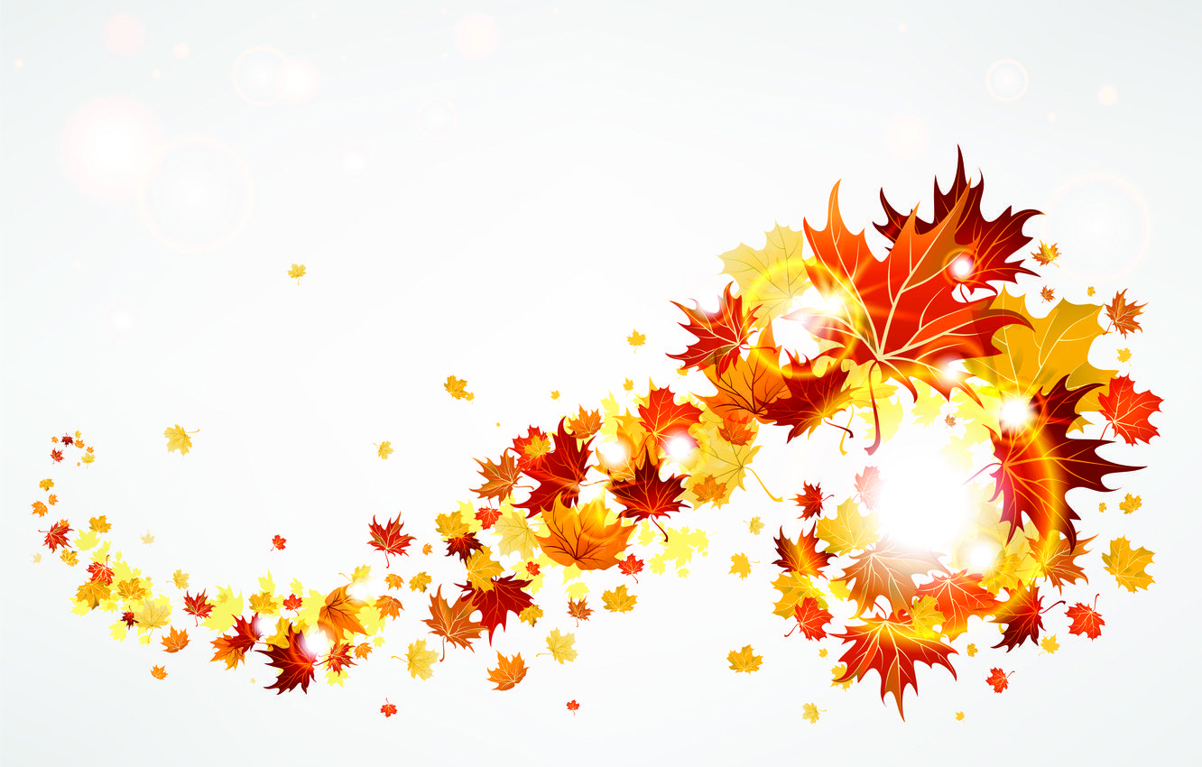 Wallpaper autumn, leaves, the wind, glow image for desktop, section абстракции