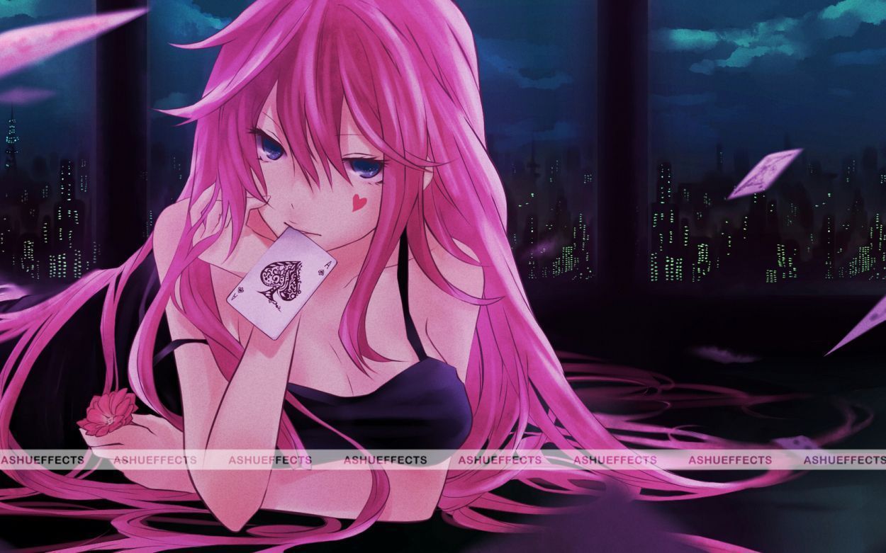 Pink Anime Girl Wallpaper Free Pink Anime Girl Background