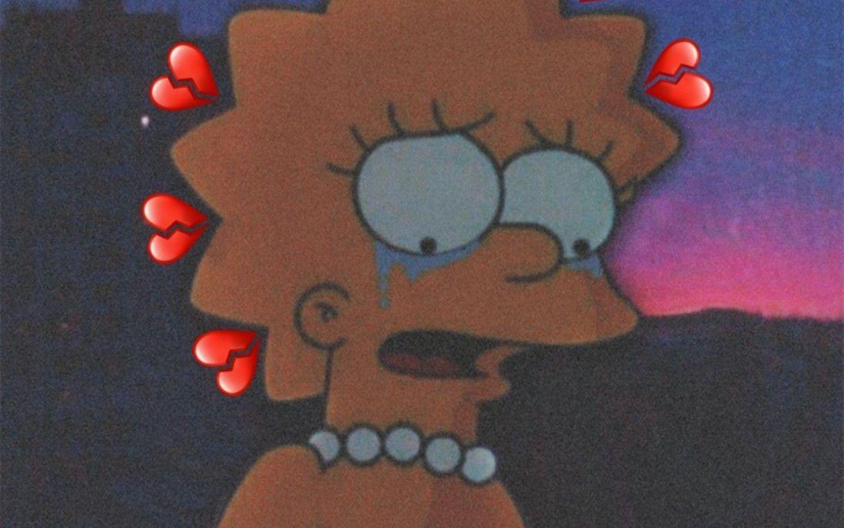 Aesthetic Wallpaper • Lisa Simpson sad wallpaper • Wallpaper For You The Best Wallpaper For Desktop & Mobile
