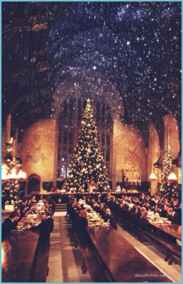Harry Potter Christmas Sfondo natalizio, Hogwarts, Sfondi potter christmas wallpaper