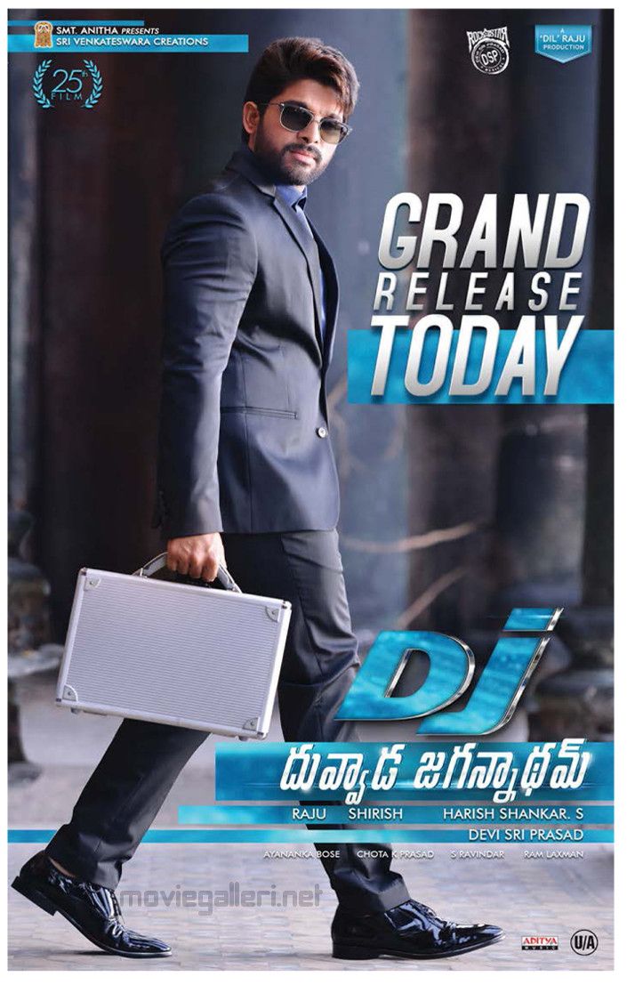 Allu Arjun DJ Duvvada Jagannadham Releasing Today Wallpaper. New Movie Posters