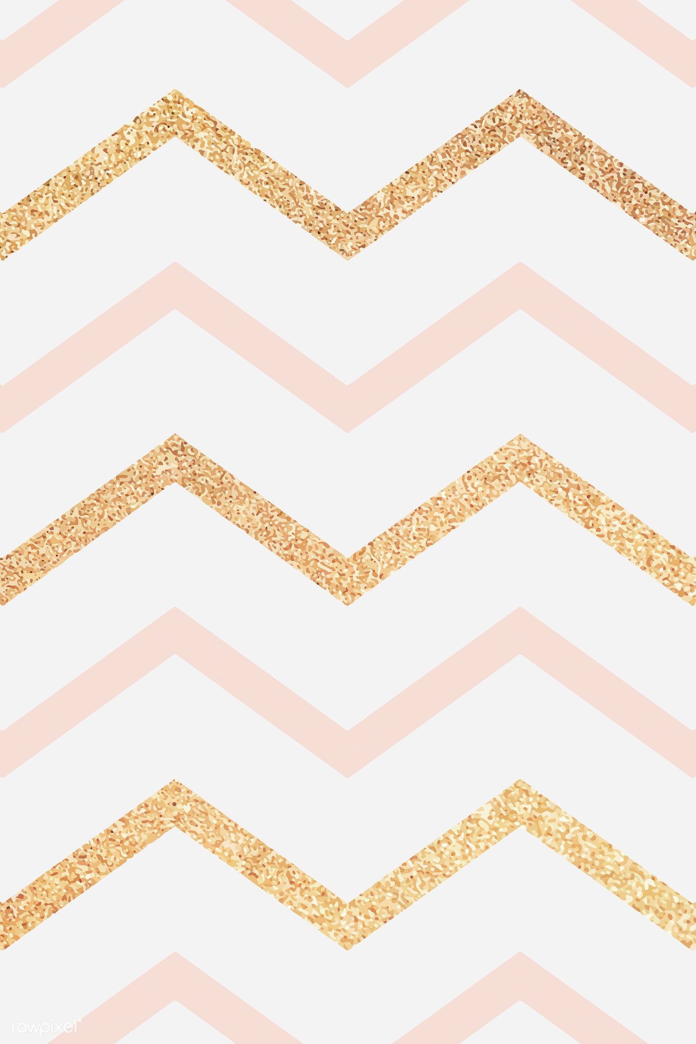 Download premium vector of Pink and gold glittery zigzag patterned. Gold wallpaper background, Cute patterns wallpaper, Pink and gold wallpaper