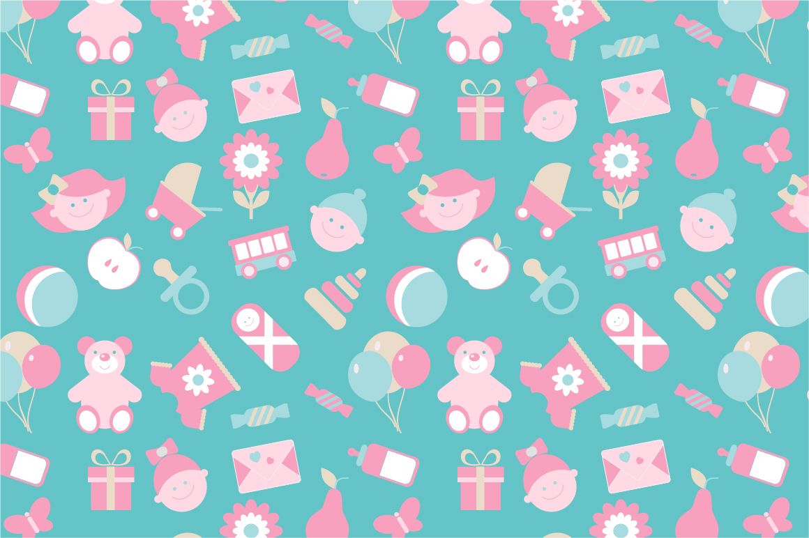 Baby Patterned Background. Funny Baby Wallpaper, Baby Valentine Wallpaper and Baby Girl Wallpaper