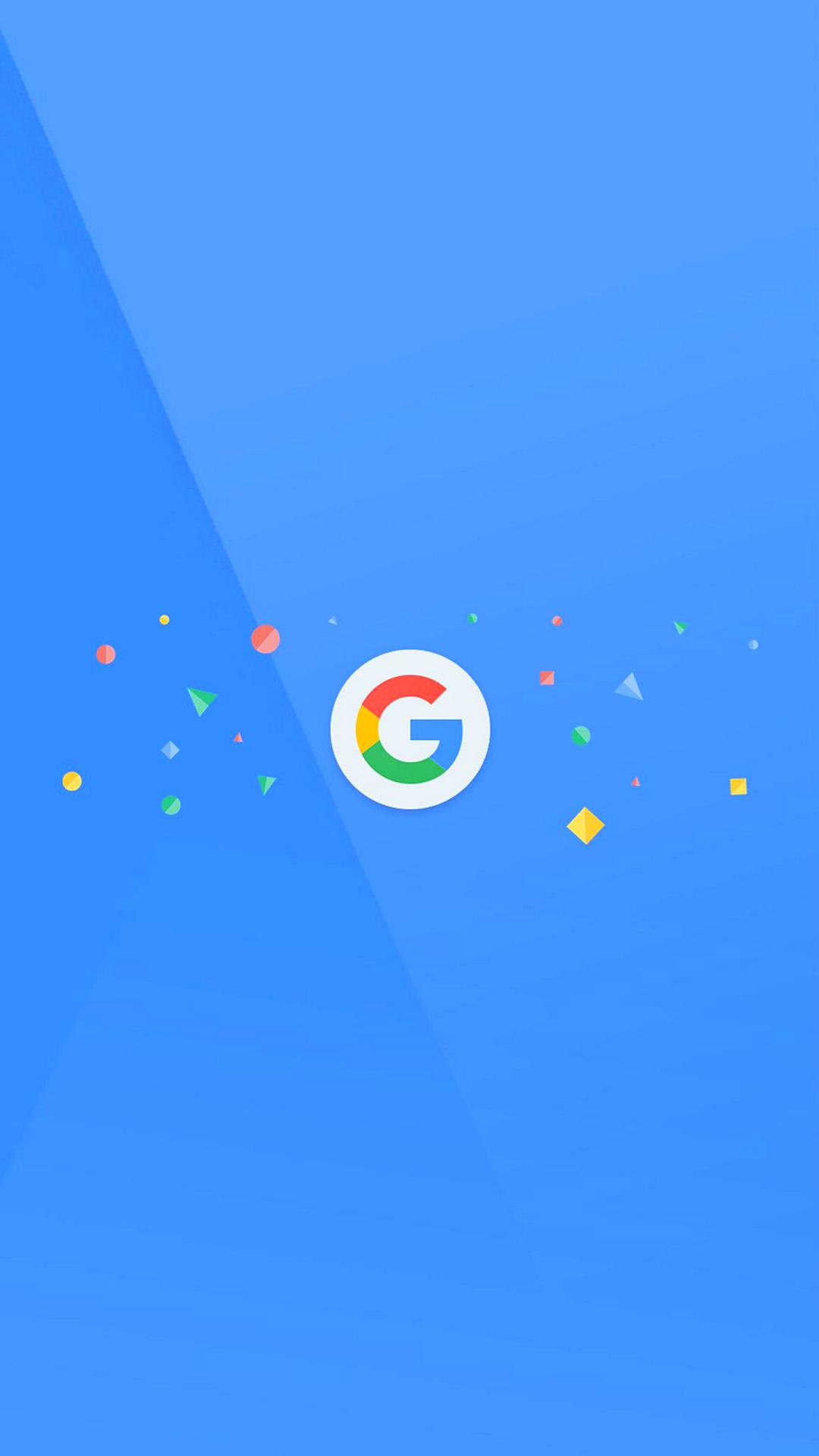 Google Logo Blue Background Minimal Android HD Wallpaper ⋆ Traxzee