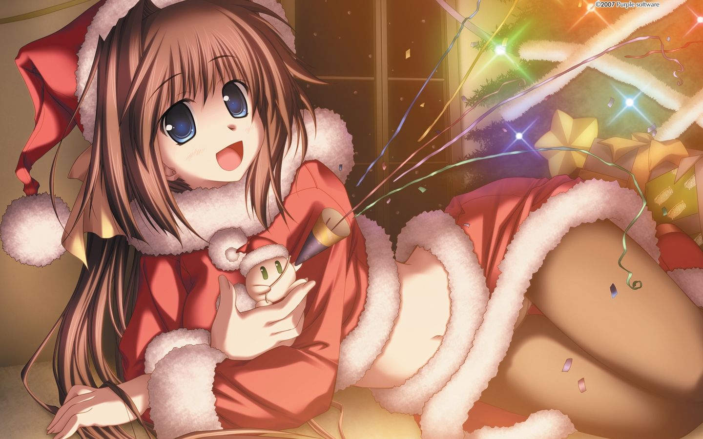 Free Cute Anime Girl in Christmas wallpaper Wallpaper Wallpaper 88137