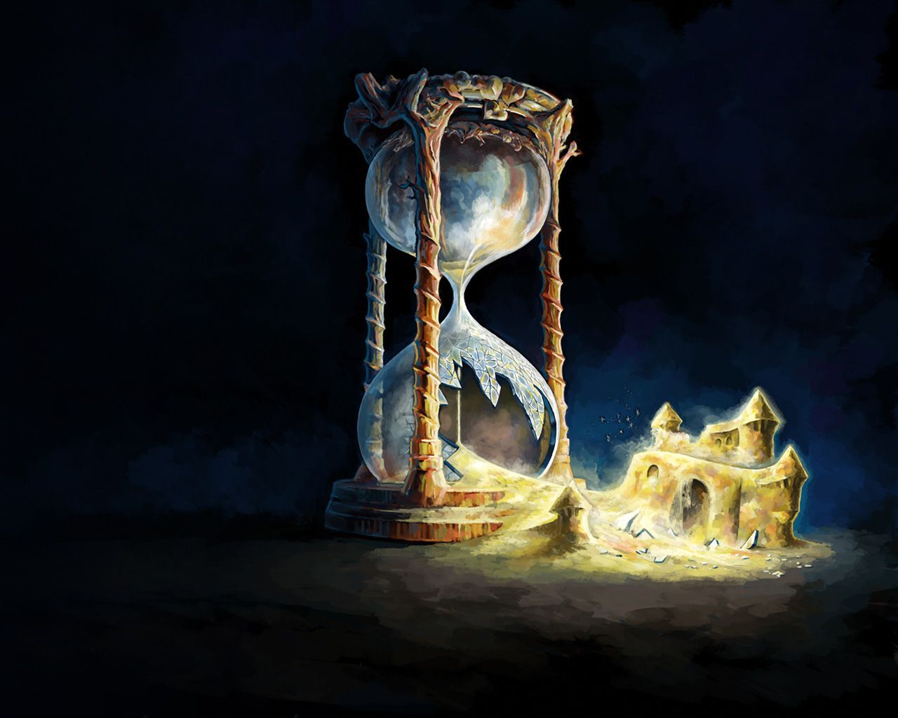 Fantasy Artistic Video Game Wallpaper. Hourglass, Braid video game