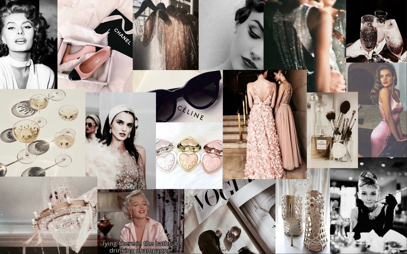 Girly Vintage Collage Backgrounds