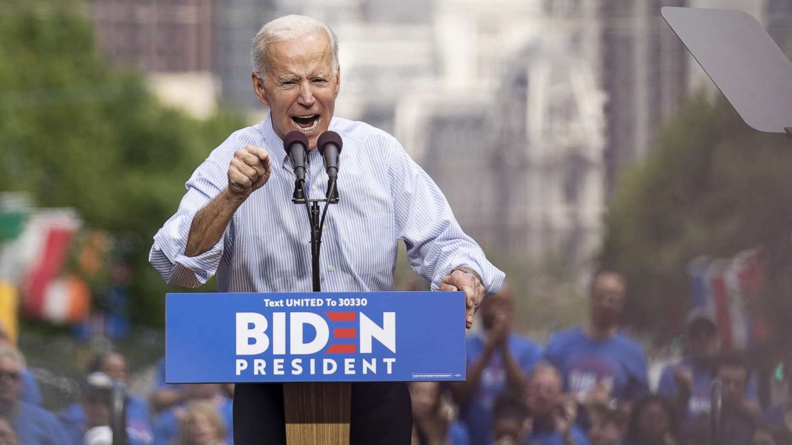 Joe Biden gives pitch on uniting the country in Philadelphia