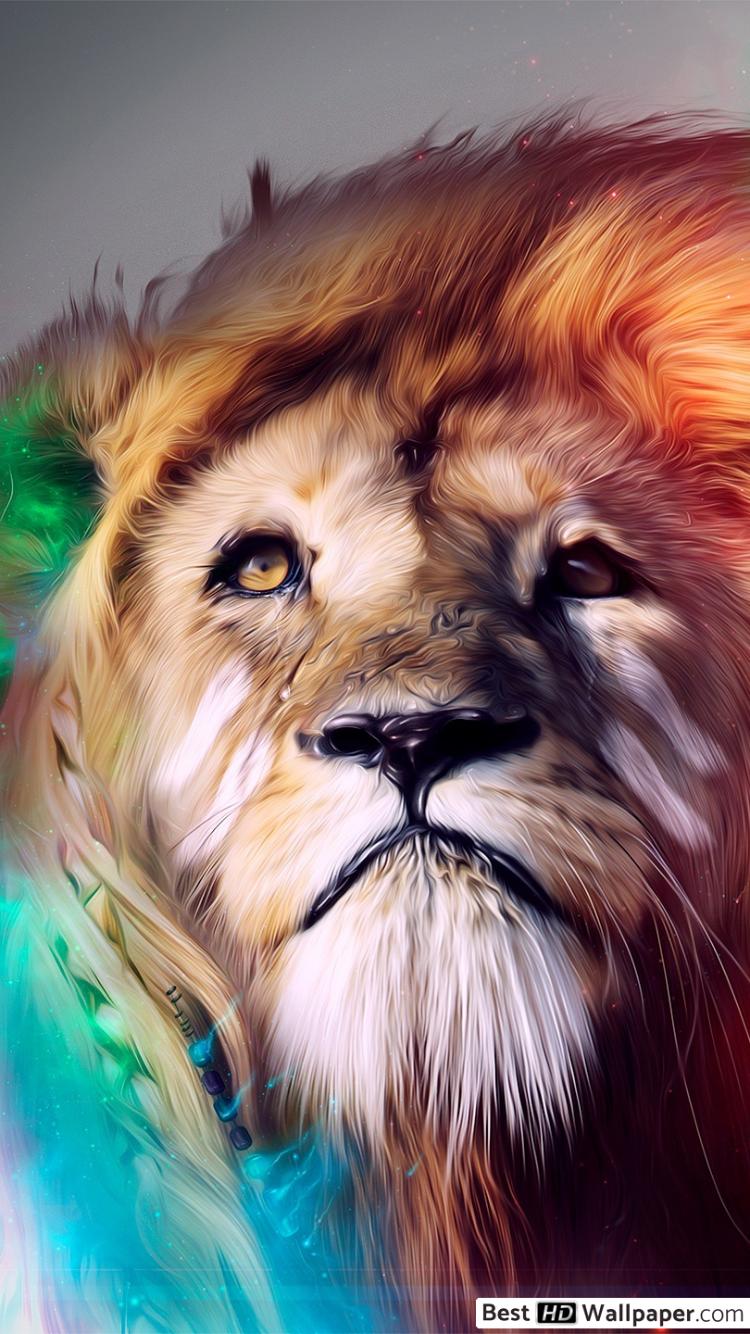 Artistic Lion Painting HD wallpaper download