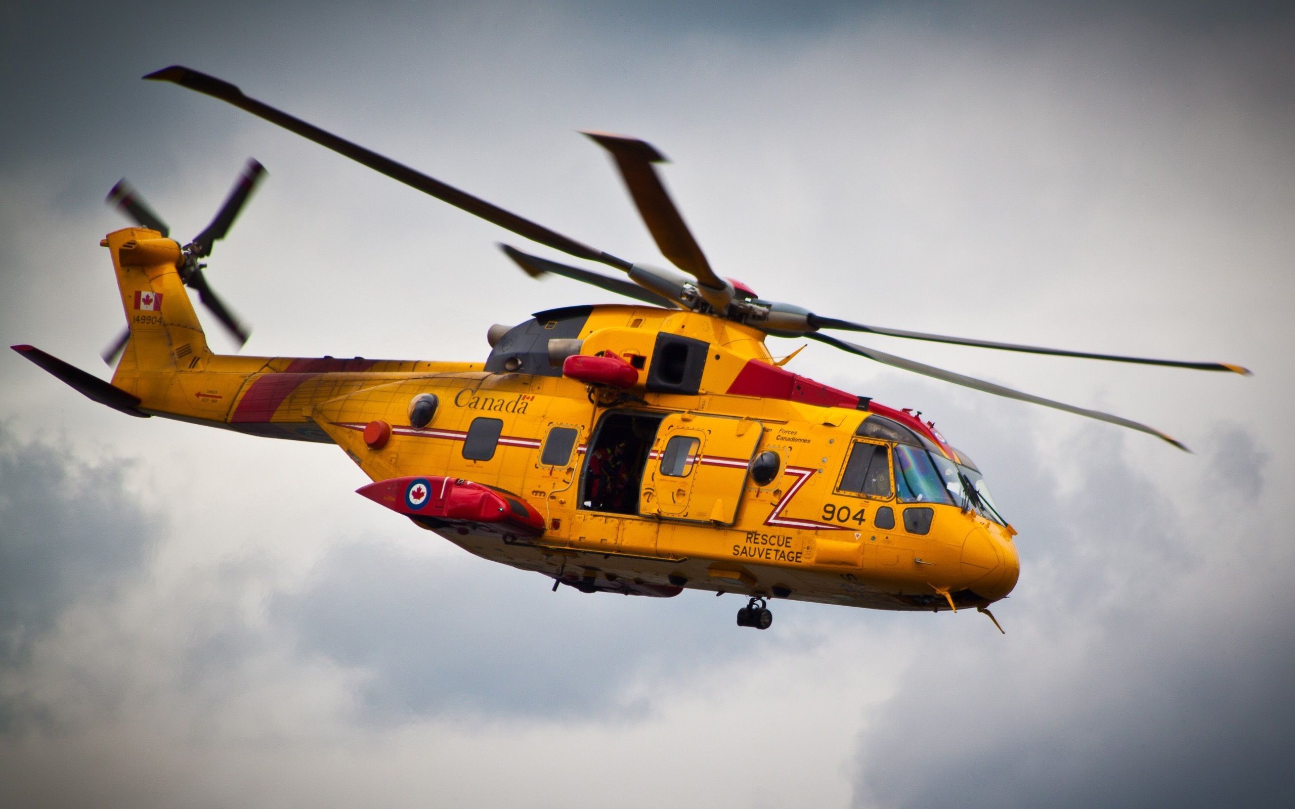 Yellow helicopter rescue flight Canada wallpaper 2560x1600. Helicopter, Search and rescue, Canada